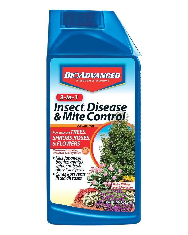 Bioadvanced 3-In-1 Insect, Disease, & Mite Control 32oz Concentrate