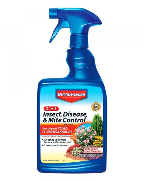 Bioadvanced 3-In-1 Insect, Disease, & Mite Control 24oz Ready To Use