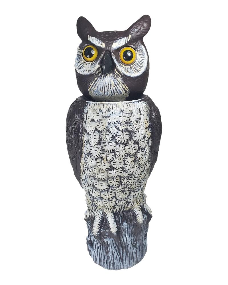 Dalen Natural Enemy Rotating-Head Owl Scarecrow 19in