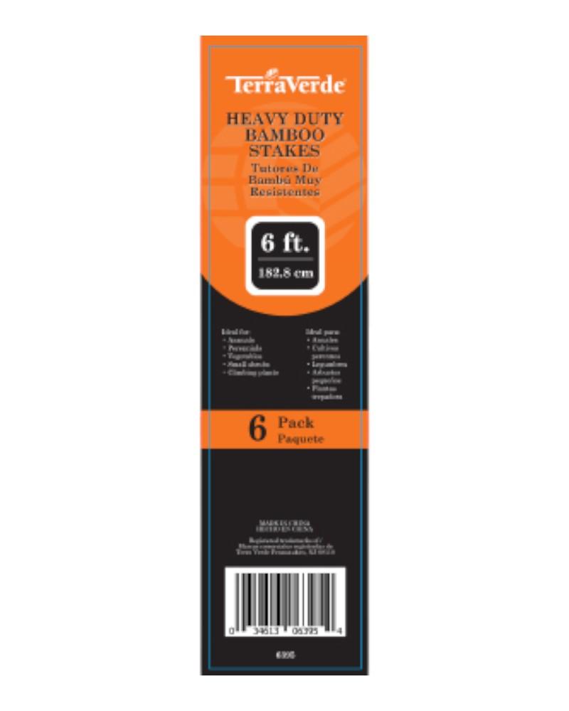 Bamboo Stakes 5 Foot Pkg of 6 Green