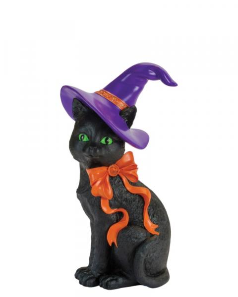 Black Cat W/witch Hat 13.5"