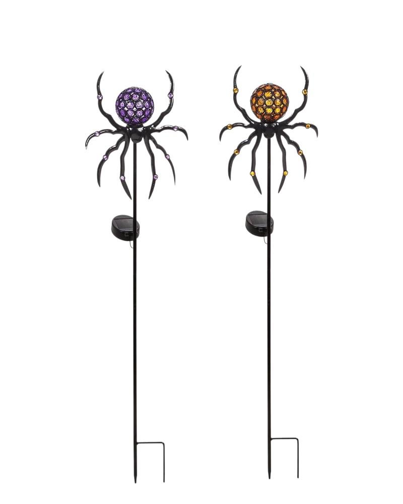 Garden Stake Solar Spider Haunt
