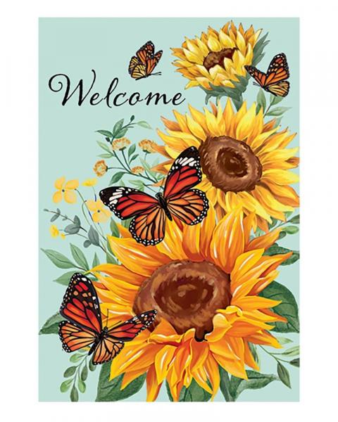 Garden Flag Butterfly Glow