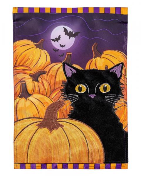 Garden Flag Pumpkin Patch Cat
