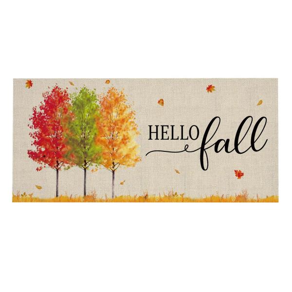 Sassafras Mat Hello Fall Trees