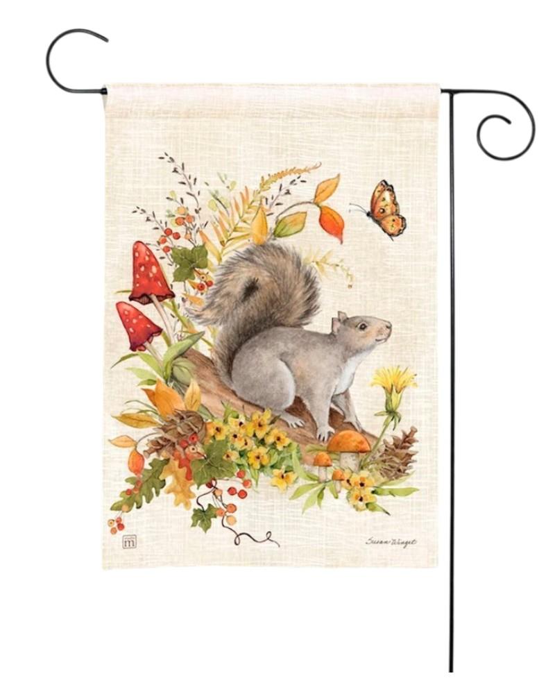 Garden Flag Fall Squirrel
