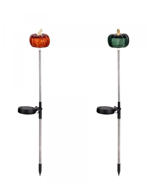 Garden Stake Pumpkin Solar 24"