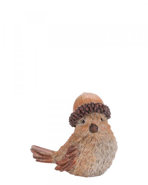 Bird With Acorn Hat 4" Assorted