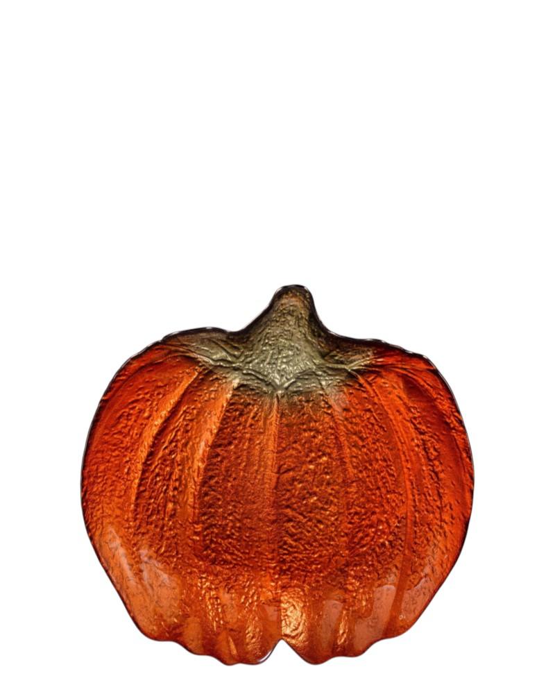 Glass Dish Pumpkin Harvest 8.25"