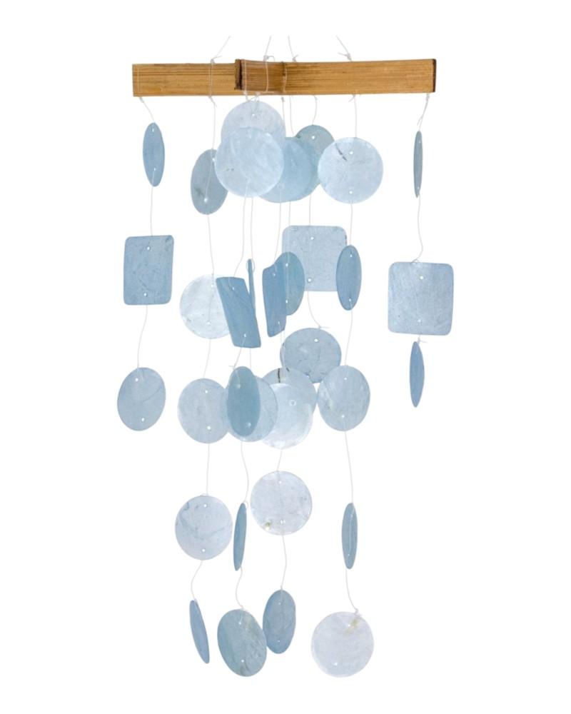 Mini Capiz Chime Aqua