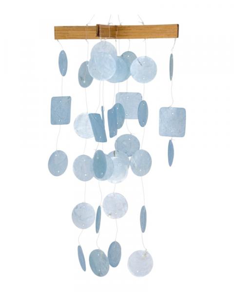 Mini Capiz Chime Aqua