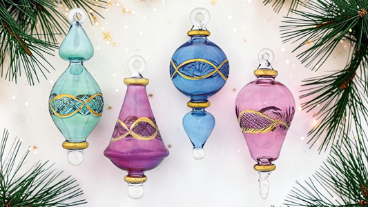Egyptian Museum Glass Ornaments